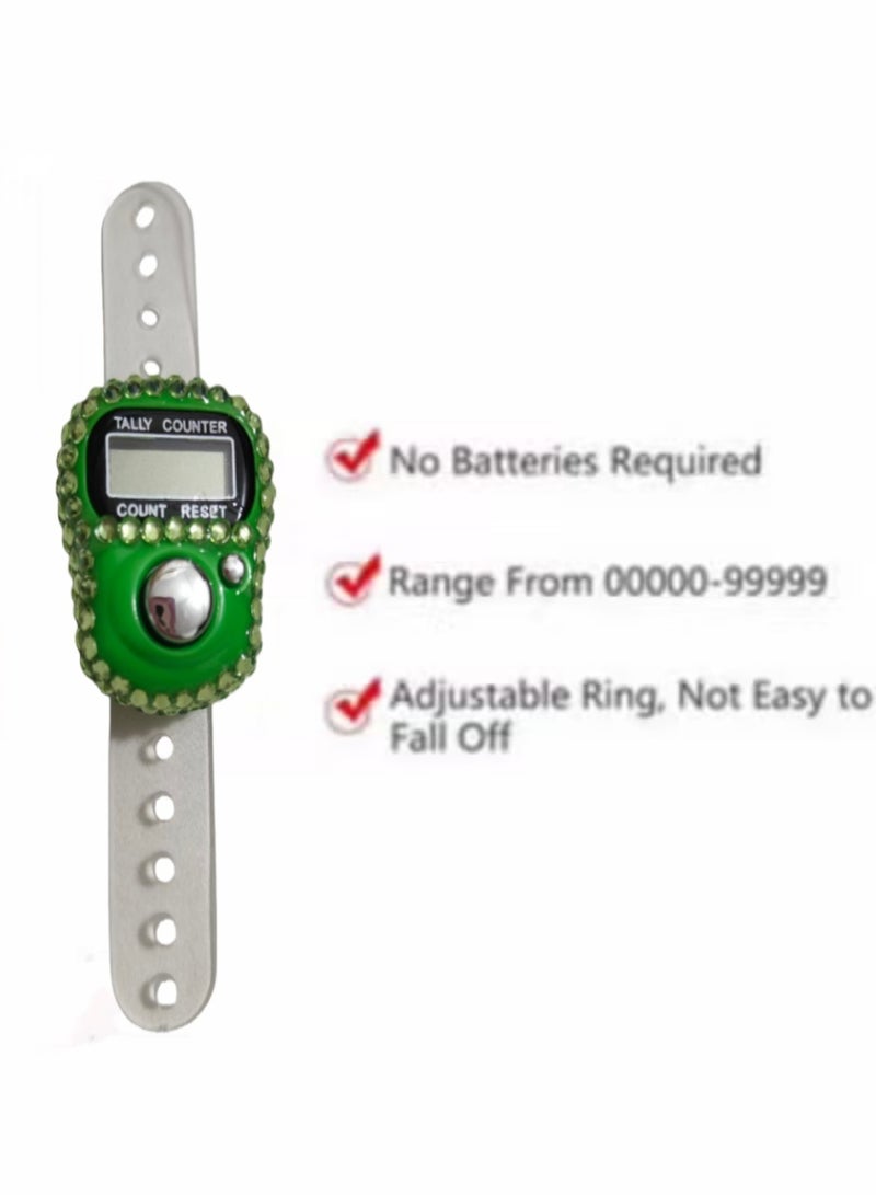 عداد رصيد بتصميم كريستالي مكون من 6 قطع مع حافظة، متعدد الألوان - Image 2